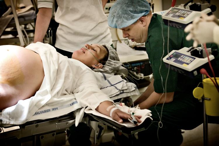 Kejsersnit på Hvidovre Hospital. Arkivfoto.   Foto: Joachim Adrian/POLFOTO