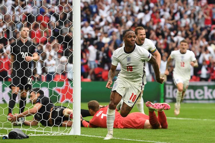 Der kommer ingen fans fra Danmark på Wembley med de nuværende rejseregler, selvom Danmark skulle kvalificere sig til semifinalen. Foto: Andy Rain/Ritzau Scanpix