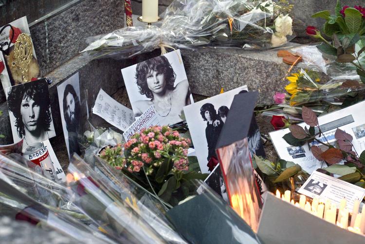 Lørdag er det 50 år siden, at den amerikanske rockstjerne og forsanger i The Doors Jim Morrison døde i Paris. Foto: Joel Robine/Ritzau Scanpix