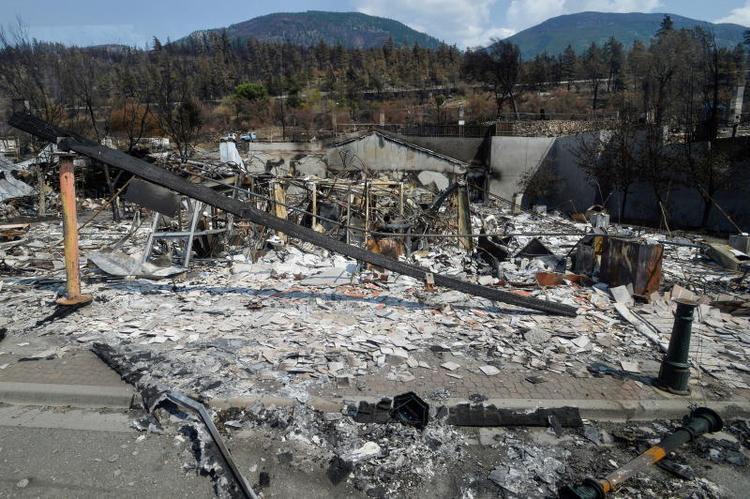 Varmerekordens Lytton i Canada efter naturbranden. Foto: Reuters 