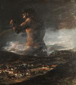Motivet af den kæmpende Kolos menes at referere til Peninsular-krigen, også kaldt halvøskrigen, som et symbol på enten en tyran eller en forsvarer mod angribende fjender. Foto: Museo Nacional del Prado, Madrid