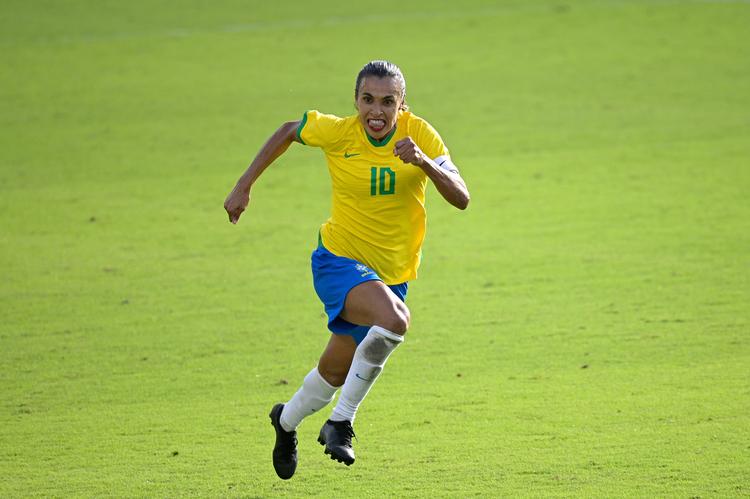 Marta er regnet som alle tiders bedste fodboldspiller på kvindesiden og har nu scoret ved fem OL i træk for Brasilien. Men hun mangler stadig at vinde den olympiske titel. Foto: Phelan M. Ebenhack/Ritzau Scanpix