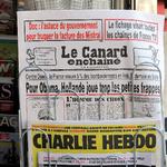    Den satiriske avis Le Canard Enchainé er et af de medier, der har anmeldt spionage mod en af avisens medarbejdere. Foto: Dpa/Winnie Bennedsen/picture-allianc