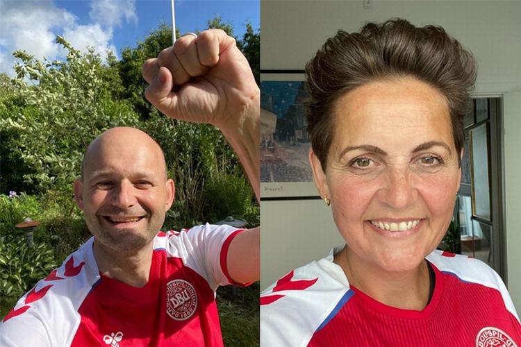 Søren Pape Poulsen (K) og Pia Olsen Dyhr (SF) er blot nogle af mange politikere, der ivrigt viste deres fodboldbegejstring på sociale medier under EM.  Foto: Instagram