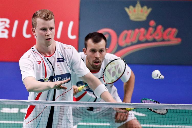 Kim Astrup og Anders Skaarup Rasmussen har før vundet en af verdens største badmintonturneringer – China Open i 2018 – og vil ved OL forsøge at udflyde det olympiske hul efter flere stærke badmintondoubler. Foto: Jens Dresling/POLFOTO