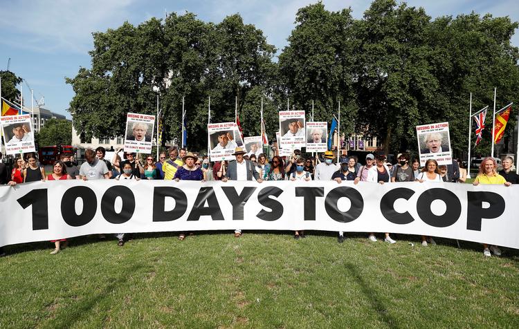 Der er under 100 dage til klimatopmødet COP26. I de næste tager inviterer Storbritannien til ekstraordinært formøde, hvor nogle af klimaspørgsmålene skal drøftes på forhånd. Foto: Peter Nicholls/Ritzau Scanpix
