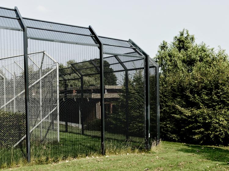 Sct. Hans Hospital ved Roskilde har eksisteret i 200 år og gennem alle årene forsøgt at hjælpe svært psykisk syge. Området og naturen på stedet. Et dobbelthegn omgiver en institution på området. Foto: Mads Nissen/POLFOTO