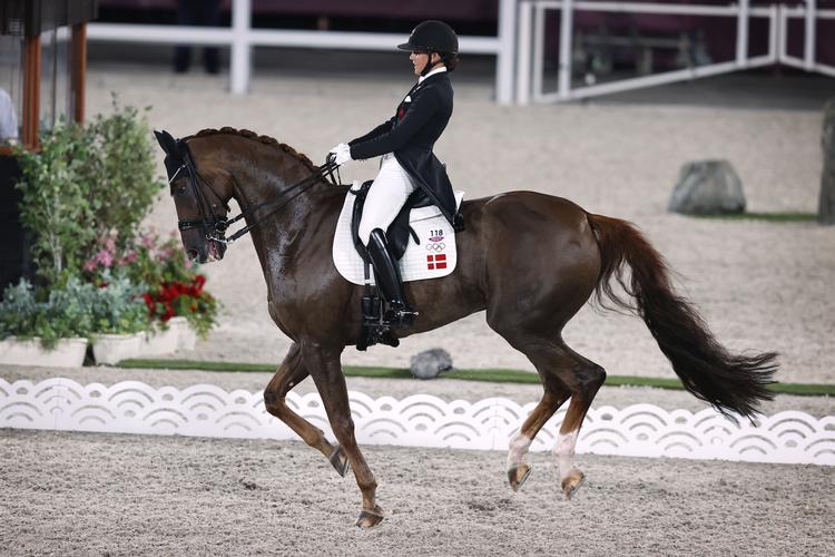 Cathrine Dufour og Bohemian leverede en fremragende præstation i den individuelle finale i dressur, men måtte nøjes med en flot, men ærgerlig fjerdeplads. Foto: Jens Dresling/POLFOTO