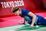Med sætcifrene 21-18, 15-21, 21-18 tabte Anders Antonsen i den olympiske kvartfinale til Anthony Sinisuka Ginting fra Indonesien. Men danskeren er fast besluttet på at rejse sig stærkere end før. Foto: Jens Dresling/POLFOTO