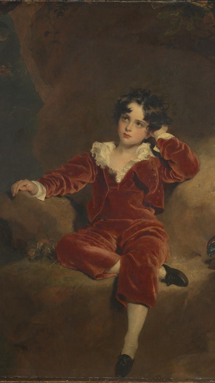 'Den røde dreng' har været en lettere utilpasset fyr i britisk kunsthistorie. Nu får han en plads på det store kunstmuseum i London.  Foto: The National Gallery, London