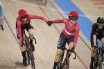 Med en flot indsats i et kaotisk løb er Amalie Dideriksen og Julie Leth olympiske sølvvindere i parløb. Foto: Tariq Mikkel Khan