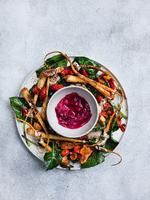 Hyben med rødder og strand