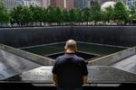 9/11 mindestedet i New York, hvor de to tårne faldt den 11. september 2001. I næste måned er det 20 år siden.  Foto: Angela Weiss/Ritzau Scanpix