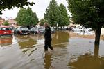 Den svenske by Gävle har fået så meget regn på et døgn, som der normalt falder på en måned. Foto: Fredrik Sandberg/Ritzau Scanpix