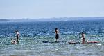 Kystlivreddere mærker, at der de senere år er kommet flere danskere på vandet. Eksempelvis på paddleboards. Foto: Ernst van Norde