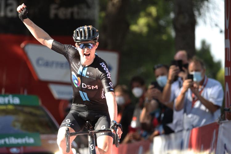 Australieren Michael Storer fører en flot finaleoffensiv sejrrigt til ende.. Foto: Jose Jordan/Ritzau Scanpix