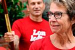Sygeplejerskerne har strejket siden 19. juni. Nu vil formand for Dansk Sygeplejeråd Grete Christensen have hjælp til at løse konflikten.    Foto: Philip Davali/Ritzau Scanpix