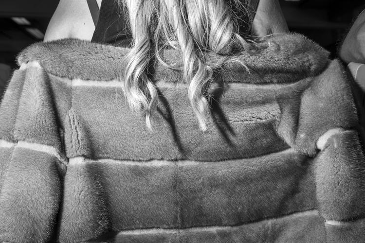 Flere var nærmest solidarisk mødt op i minkpelse, da verdens største kongres for tidligere minkavlere løb af stablen i Herning i lørdags. Det var rådgivningsfirmaet SAGRO, der var hovedarrangør af arrangementet, der undervejs bød på oplæg om, hvad man kunne bruge sin minkfarm til, og som sluttede med en coachingsession af B.S. Christiansen. Foto: Jens Hartmann Schmidt/Jens Hartmann Schmidt