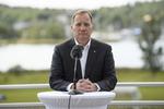 Stefan Löfven da han søndag overraskende annomcerede sin afgang. Foto: Ritzau Scanpix  