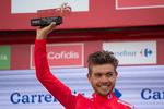 Nordmanden Odd Christian Eiking er den ny indehaver af den røde førertrøje i Vuelta a España.
 Foto: Jorge Guerrero/Ritzau Scanpix