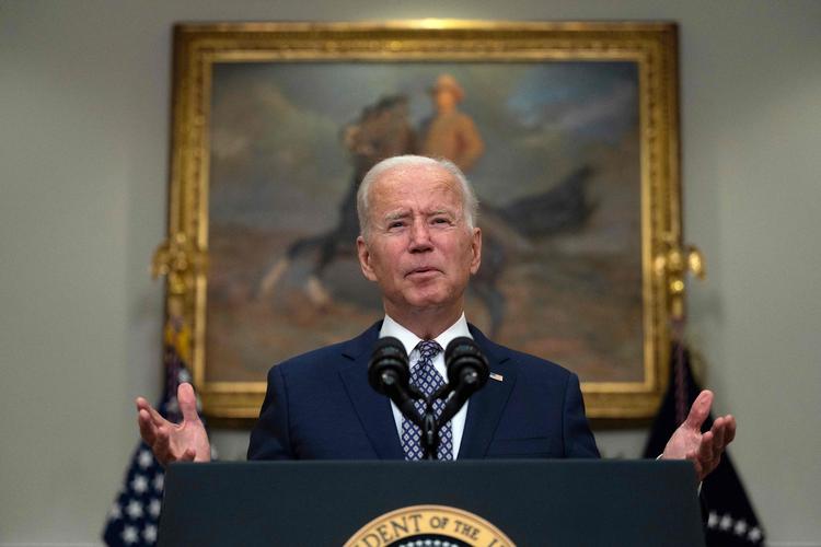 Den amerikanske præsident Joe Biden talte tirsdag i Det Hvide Hus om situationen i Afghanistan. Foto: Jim Watson/Ritzau Scanpix