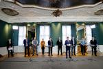 I marts præsenterede finansministeren Nicolai Wammen (S) en økonomisk corona-hjælpepakke flankeret af otte partiledere. I dag har Nicolai Wammen så præsenteret det nye finanslovsudspil.  Foto: Jens Dresling/POLFOTO