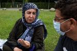 Gulalai Sherzad og sønnen Hamid er kommet til Danmark fra Afghanistan.  Foto: Finn Frandsen/POLFOTO