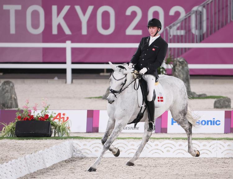 Den danske dressurrytter Tobias Thorning Jørgensen har vundet to guldmedaljer ved de paralympiske lege i Tokyo. Foto: Masaki Akizuki/Ritzau Scanpix   Foto: Masaki Akizuki/Ritzau Scanpix