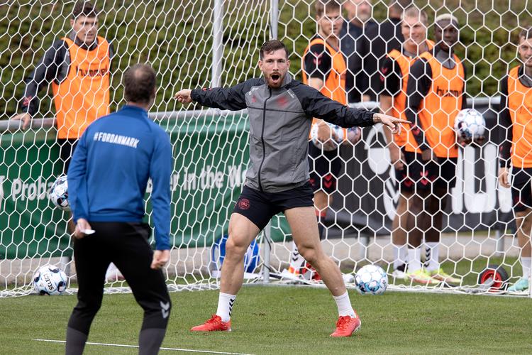 Pierre-Emile Højbjerg og de andre navne fra A-kæden rykker atter ind i startopstillingen mod Israel. Foto: Finn Frandsen/POLFOTO