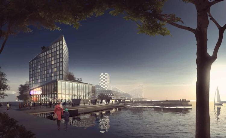 Hotellet, som BIG ser det for sig, når det står færdigt i 2026. 