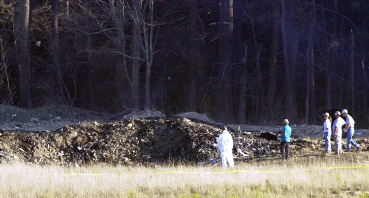 United Flight 93 blev tvunget ned på jorden her i Pennsylvania og nåede som det eneste af de fire kaprede fly ikke sit mål 11. september.  Foto: Keith Srakocic/Ritzau Scanpix