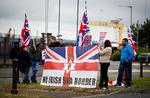 FILE PHOTO: Loyalists protest against the Northern Ireland Brexit protocol at Belfast Harbour Estate, in Belfast, Northern Ireland, July 3, 2021. REUTERS/Jason Cairnduff/File Photo Foto: Jason Cairnduff/Ritzau Scanpix