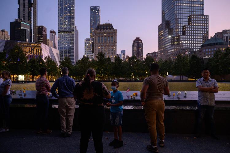 Dagen igennem vil forskellige begivenheder finde sted som markering af, at det er 20 år siden, USA blev ramt af terrorangrebet, der kostede næsten 3.000 mennesker livet. Foto: Ed Jones/Ritzau Scanpix