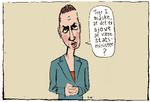 DAGENS TEGNING Sttsminister Mette Frederiksen Sjovt st gå på arbejde Tegning Claus Nørregaard