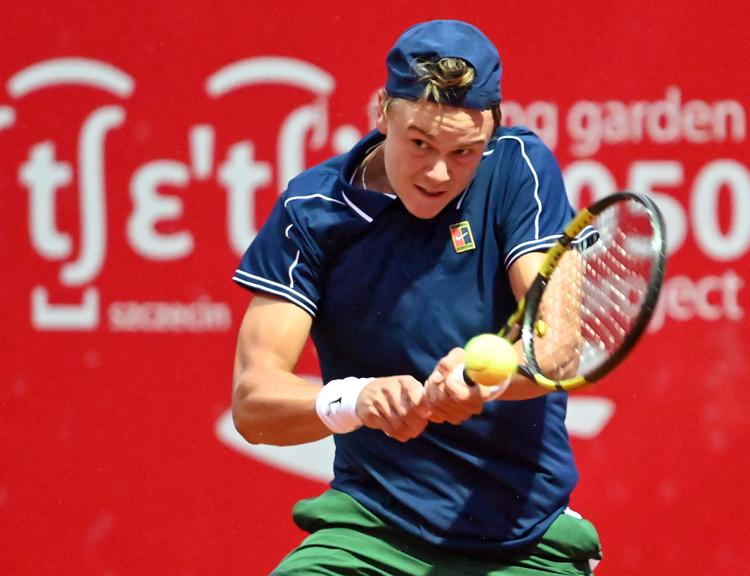 Holger Rune er fremme i kvartfinalen ved ATP Challenger-turnering i Polen. Foto: Marcin Bielecki/Ritzau Scanpix