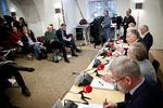 Skatteministeriets it-beredskab er 'utilfredsstillende og utilstrækkeligt' konkluderer Folketingets statsrevisorer, der her ses ved et tidligere pressemøde.
Arkivfoto. Foto: Jens Dresling