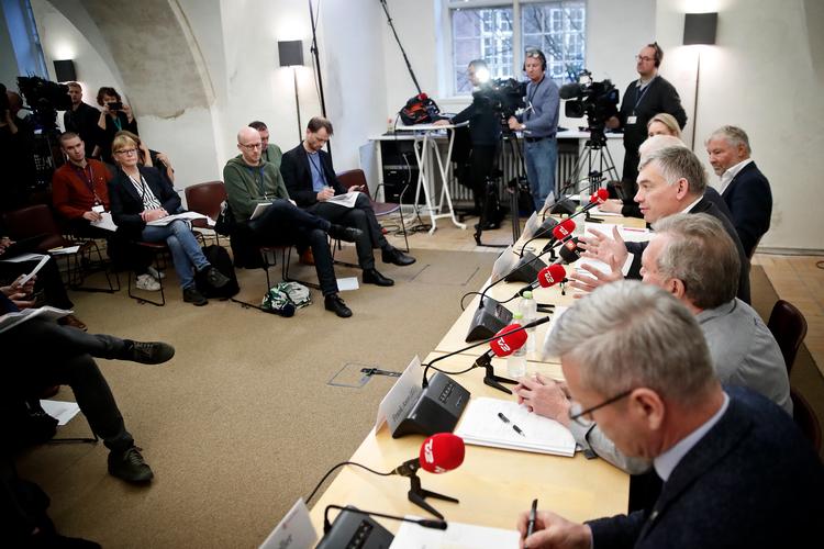 Skatteministeriets it-beredskab er 'utilfredsstillende og utilstrækkeligt' konkluderer Folketingets statsrevisorer, der her ses ved et tidligere pressemøde.
Arkivfoto. Foto: Jens Dresling