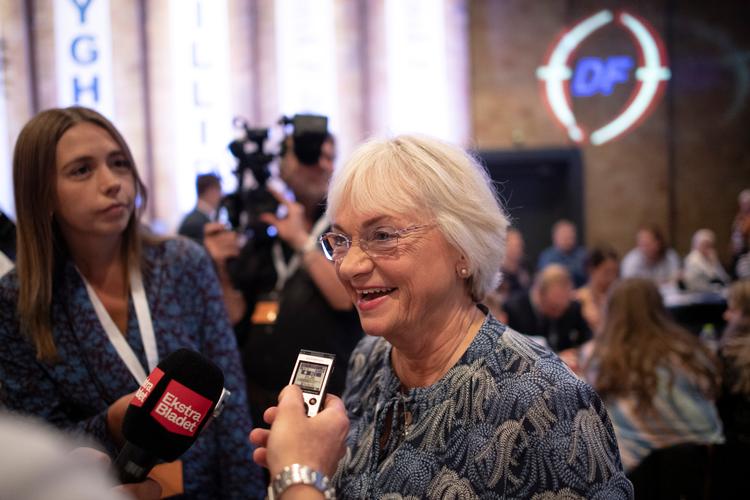 Pia Kjærsgaard skabte løbende overskrifter på Dansk Folkepartis årsmøde Foto: Bo Amstrup/Ritzau Scanpix