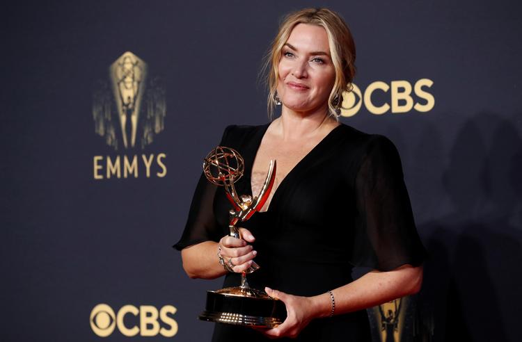 Kate Winslet vandt i kategorien bedste skuespillerinde i en miniserie eller film for sin rolle i ’Mare Of Easttown’. Foto: Mario Anzuoni/Ritzau Scanpix