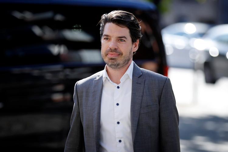 Mark Thorsen ved ankomsten til Instrukskommissionen, som danner grundlag for rigsretssagen mod Inger Støjberg.. Foto: Jens Dresling