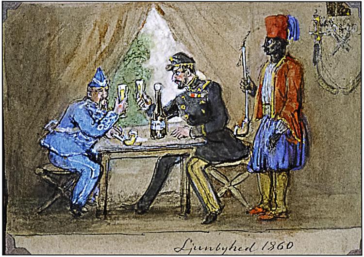 Danske Frederik VII og svenske Karl XV mødtes en eller flere gange – enten på Sjæl­land eller i Skåne – for at lægge fælles planer for en skandinavisk union under Bernadotterne - og en krig skulle bane vejen for unionen, pointerer forfatterne.  Foto: Fritz von Dardel 