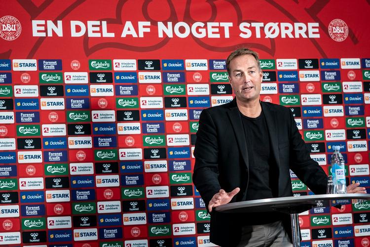 Kasper Hjulmands skar tre spillere fra sin trup, da Danmark kun skal spille to kampe til denne samling. Det kostede flere af Superligaens landsholdsspillere pladsen.  Foto: Liselotte Sabroe/Ritzau Scanpix