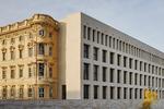 Berlins Slot har byens splittelse helt uden på huden. Det er et bevidst arkitektonisk sammenstød og et symbol på, at historien kan have godt af at blive luftet.  Foto: Christoph Musiol/Stiftung Humboldt Forum