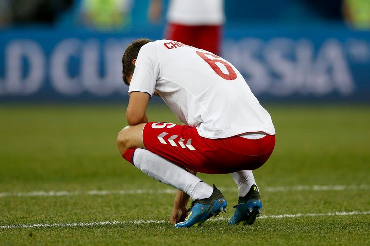 Andreas Christensen og det danske landsholds VM-togt i Rusland i 2018 sluttede i 1/8-finalen efter nederlag på straffespark til de senere finalister fra Kroatien.  Foto: Finn Frandsen