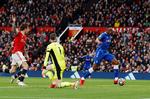Et VAR-gennemsyn afslørede, at der var offside, da Yerry Mina sendte bolden i Manchester Uniteds mål sent i 1-1-kampen. Foto: Phil Noble/Ritzau Scanpix