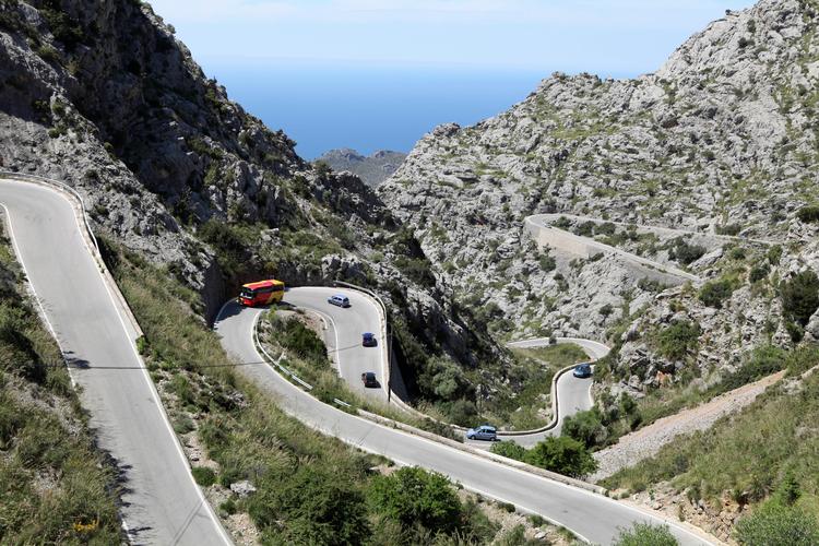 Sa Calobra-vejen på Mallorca har utallige skarpe kurver, blandt andet sløjfen Nus de Sa Calobra på 360 grader.  Foto: Jens Henrik Nybo
