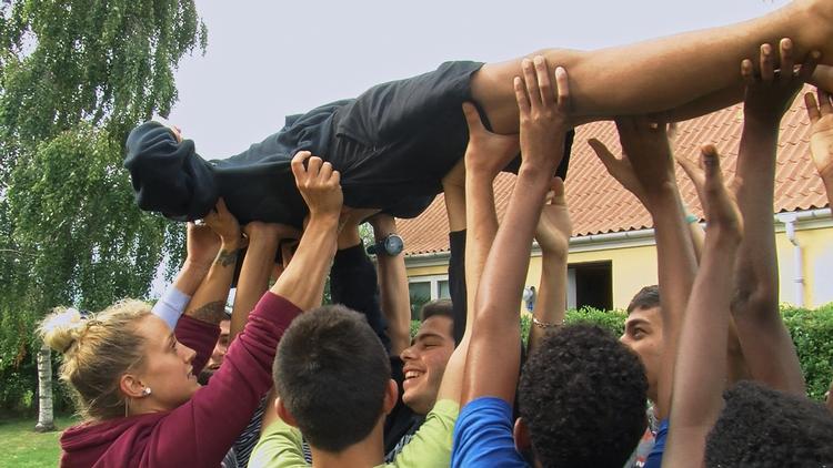 På tillidsøvelse i Ærøskøbing Foto: Spor Media
