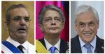     A combination of file pictures created on October 4, 2021 shows Dominican Republic new President Luis Abinader (L) delivering a speech after being sworn-in during his inauguration ceremony at the National Congress in Santo Domingo, on August 16, 2020, Ecuadorean newly sworn-in President Guillermo Lasso (C), looking on during his inauguration at the National Assembly in Quito, on May 24, 2021 in a handout picture released by the National Assembly, and Chile's President Sebastian Pinera during the promulgation of the law that postpones for five weeks the elections of mayors, governors and constituents initially scheduled for April 10 and 11, at La Moneda presidential palace in Santiago, on April 6, 2021 in a handout picture released by the Chilean Presidency. - Abinader, Lasso and Pinera on October 4, 2021 denied any wrongdoing after they were named in the "Pandora Papers" media investigation by the International Consortium of Investigative Journalists (ICIJ) exposing world leaders' use of tax havens. Although holding assets offshore or using shell companies is not illegal in most countries, the revelations have proved embarrassing for the world leaders named in the leaks. (Photo by various sources / AFP) / RESTRICTED TO EDITORIAL USE - MANDATORY CREDIT "AFP PHOTO / ECUADOR'S NATIONAL ASSEMBLY &amp; CHILE'S PRESIDENCY" - NO MARKETING - NO ADVERTISING CAMPAIGNS - DISTRIBUTED AS A SERVICE TO CLIENTS   Foto: Orlando Barria, Alex Ibanez, -/Ritzau Scanpix