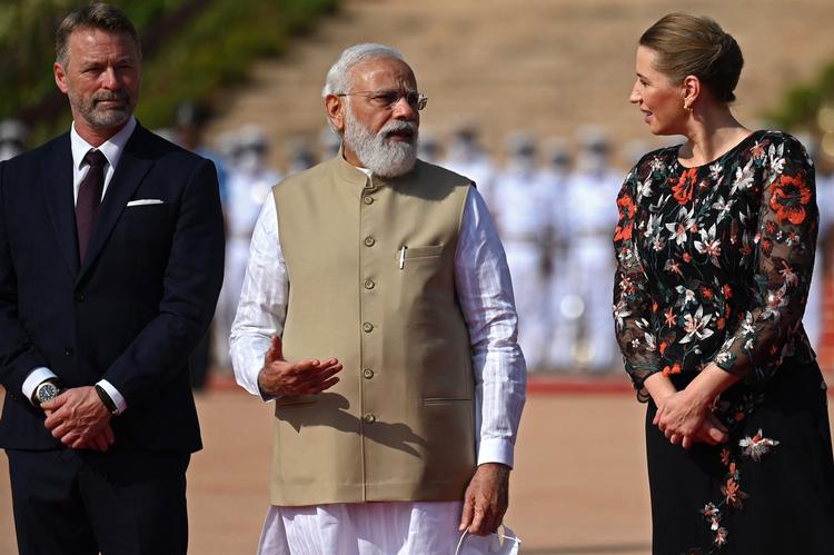 Statsministeren er på besøg i Indien. Foto: Money Sharma/Ritzau Scanpix