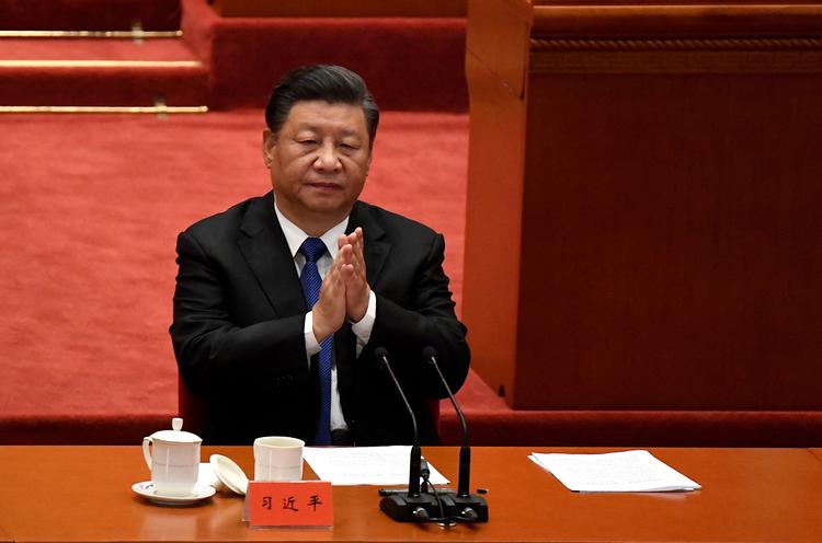 Kinas præsident, Xi Jinping, siger i en tale lørdag, at »en fredelig genforening« med Taiwan »vil og kan blive realiseret«, men Kina-forsker nedtoner alvoren. Foto: Noel Celis/Ritzau Scanpix